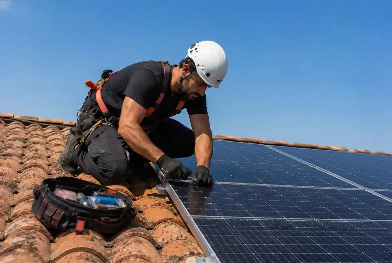 Maintenance et monitoring de panneaux solaires au Perréon