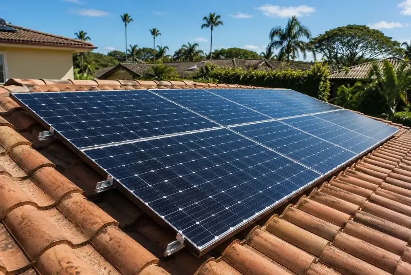 Installation de panneaux solaires au Perréon